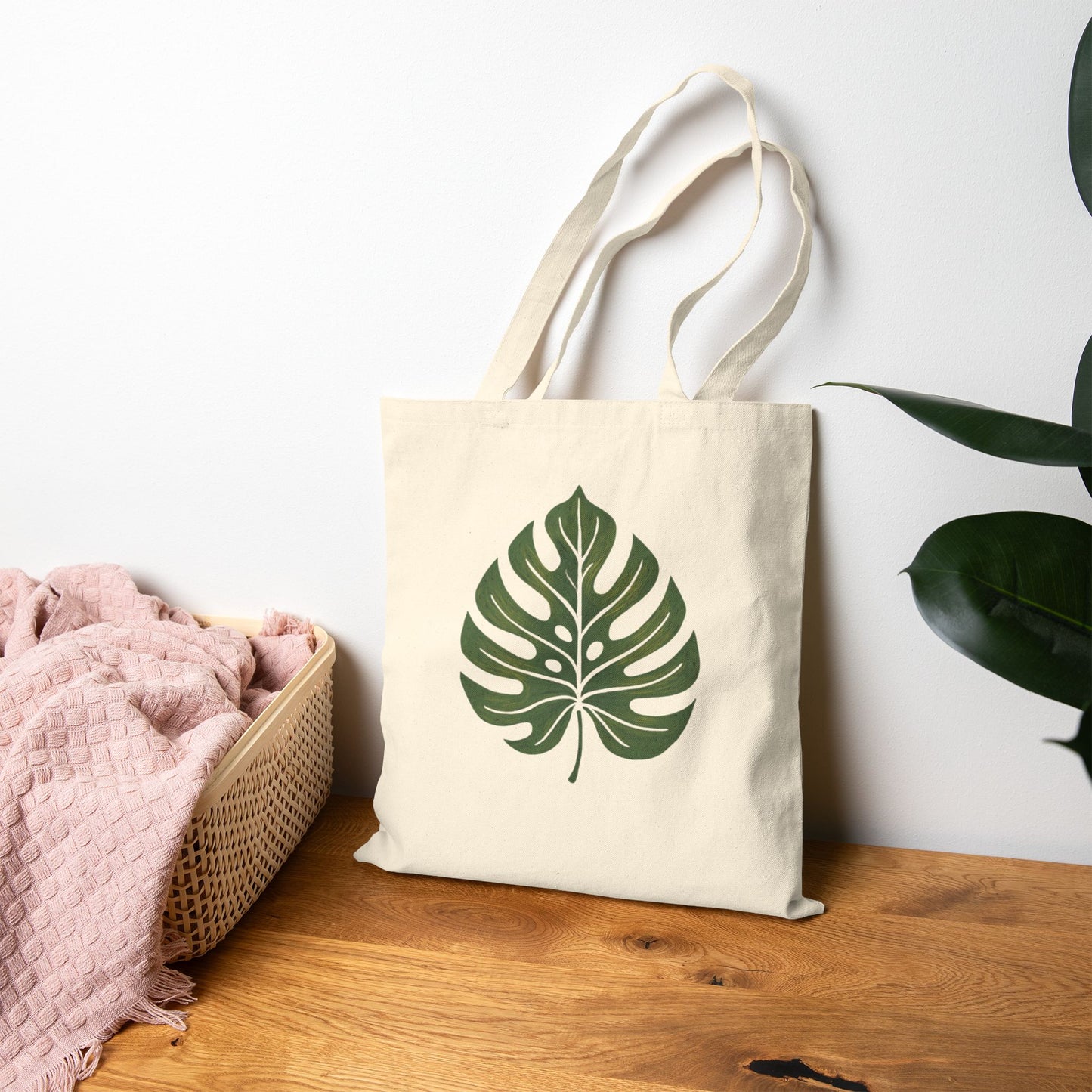 Monstera Leaf Tote Bag