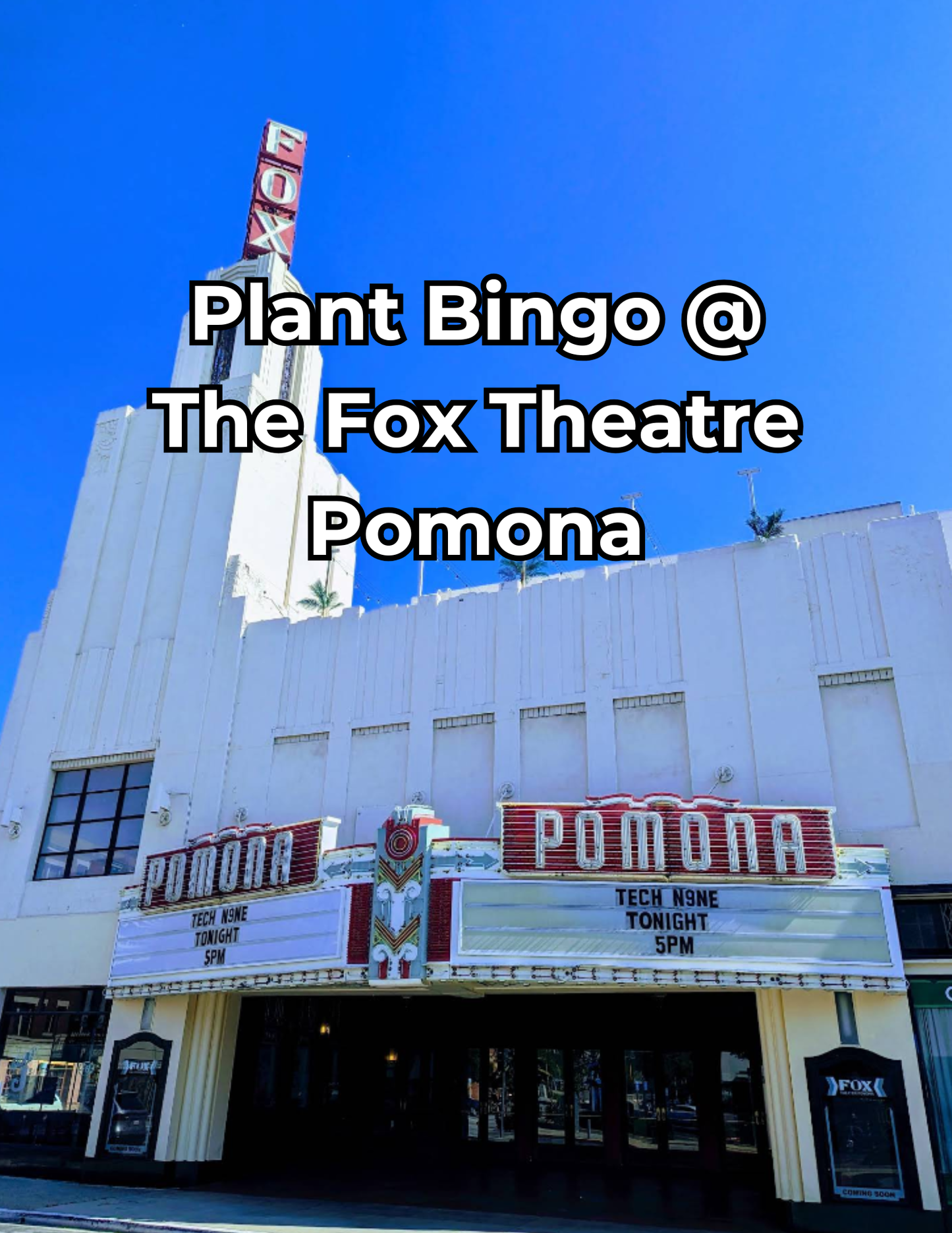 Plant Bingo 9/17/26 @ Pomona Fox Theatre Rooftop