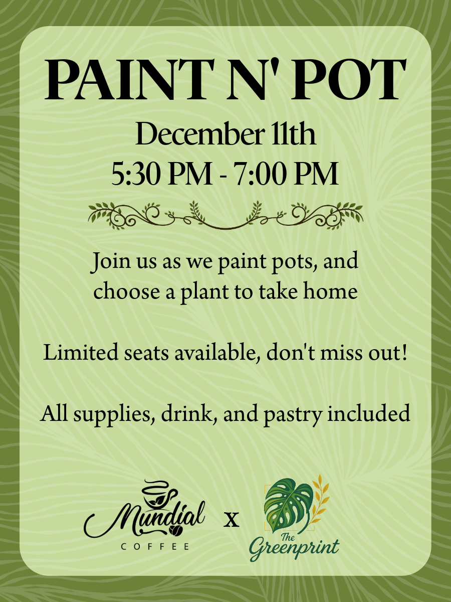 Paint & Pot 12/11/25 @ Mundial Coffee